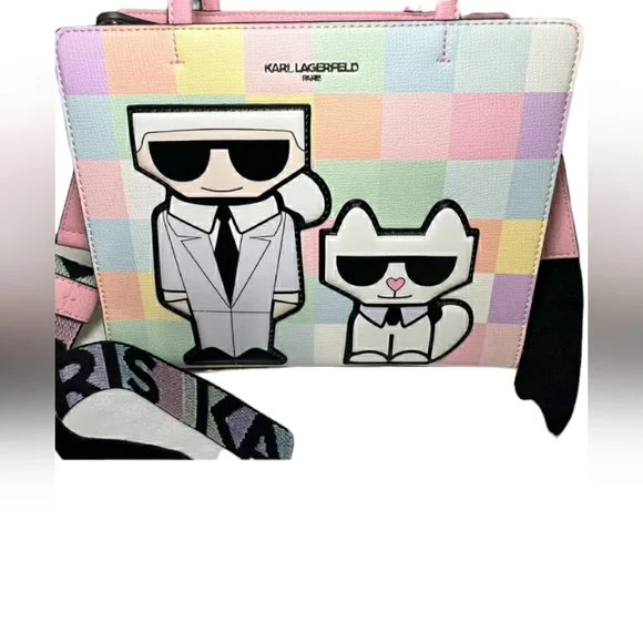 Karl Lagerfeld Paris The Pastel Maybelle Signature Icon Satchel Handbag